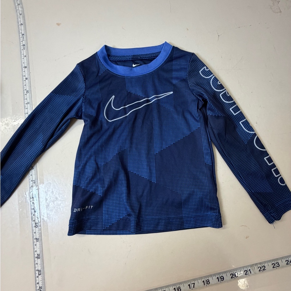 Nike Blue Long Sleeve Kids Tee